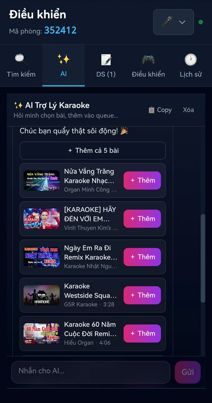 AI song suggestions